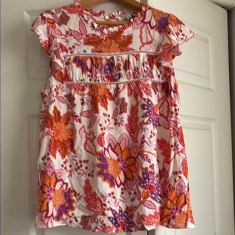 Rose & Olive Colorful Floral Blouse